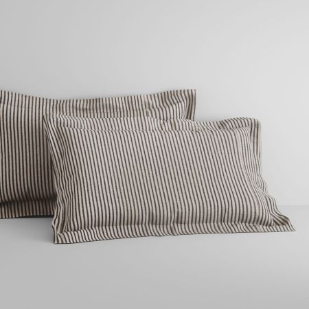 Abbotson Linen Ticking Stripe Pillowcase Pair